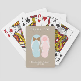 Hans och Hers Flinflip flops Beach Wedding Spel Kort