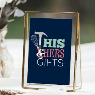 Hans och Hers Hammer Whisk Ett par Shower Gift-tec Poster