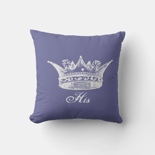 Hans och Hers Reversible Kung och Queen Pillow Kudde (Framsida)