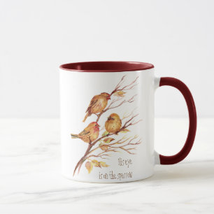 Hans öga är på Sparrow, inspiration, Bird Mugg