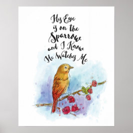 Hans Öga är på Sparrow Wall Art Poster