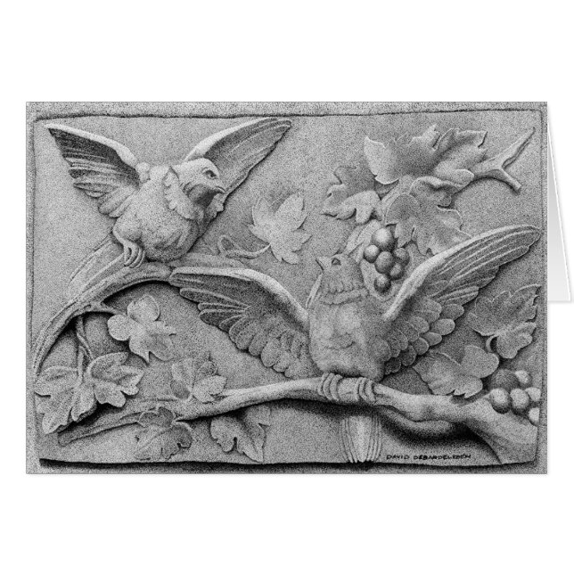 Hans öga är på sparrowen hälsningskort (Framsidan Horizontal)