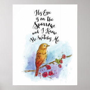 Hans öga är på Sparrowväggkonsten Poster