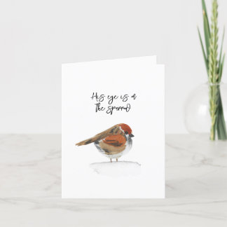 Hans öga är på sparvraket.. tack kort