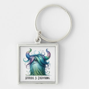 Hans - One Eyed Monster Anpassningsbar Keychain Fyrkantig Silverfärgad Nyckelring