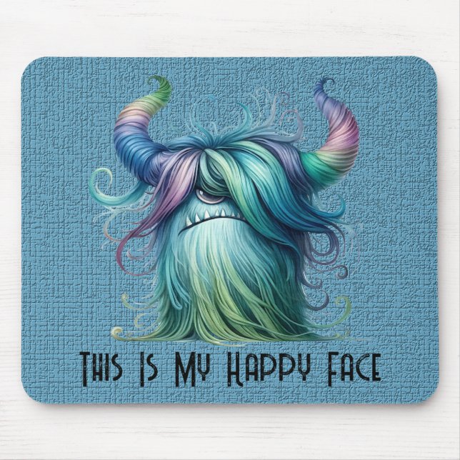 Hans-One-Eyed Monster Anpassningsbar Musmatta (Framsidan)
