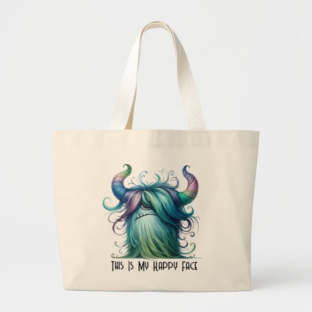 Hans - One-eyed Monster Tote Bag Jumbo Tygkasse (Framsidan)