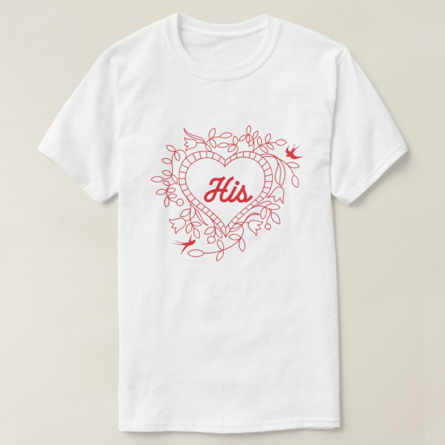 Hans Par Valentines T-Shirt (Design framsida)
