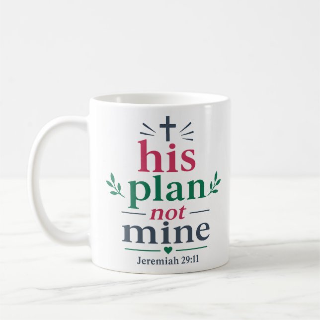 Hans Plan Inte Min Skrift鼓励语录 Kaffemugg (Vänster)