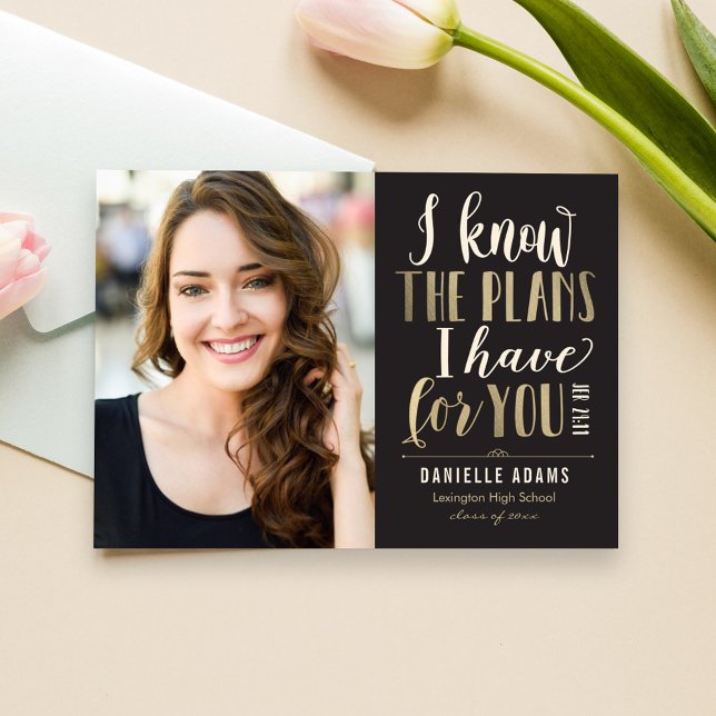 Hans planer REDIGERBAR FÄRG Examen Invitation Meddelande (Skapare uppladdad)