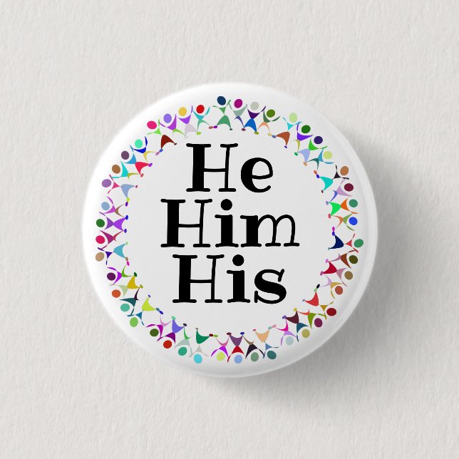 Hans pronouns i Human Figurer Circle Knapp (Framsida)