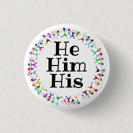 Hans pronouns i Human Figurer Circle Knapp
