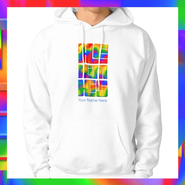 Hans pronouns Rainbow Tie Dye Hoodie (Skapare uppladdad)