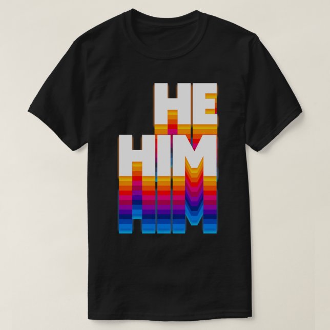 Hans pronouns Retro Faded-design 3 T Shirt (Design framsida)