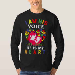 Hans röst är mig Autism Awareness Day Passande T Shirt