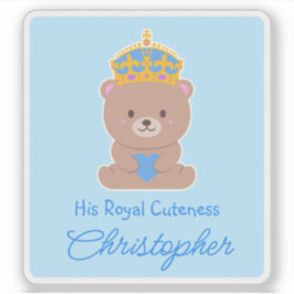 Hans Royal Cutness | Funny Cute Personlig Baby Klistermärken