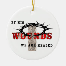 Hans sår julgransprydnad keramik