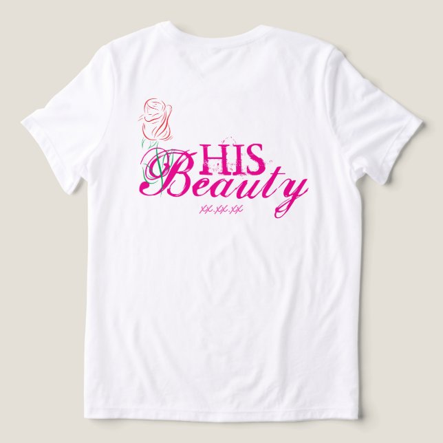 Hans skönhet t shirt (Design baksida )