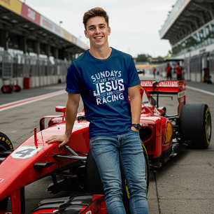 Hans "Söndagar är för Jesus och racing" T Shirt