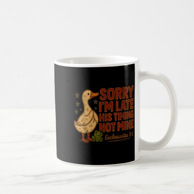 Hans Timing Inte Min Anka Groda Vers Rolig Gård Re Kaffemugg (Höger)