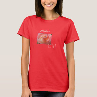 Hans tjej t-shirts RÖD ros Blomma Kärlek anpassad
