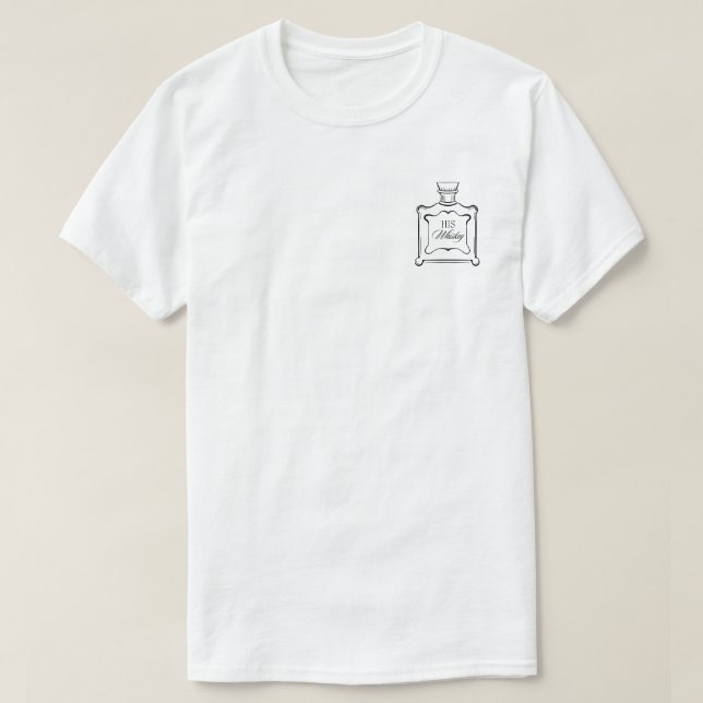Hans whisky, par, cute, BFF, matchande T Shirt (Design framsida)