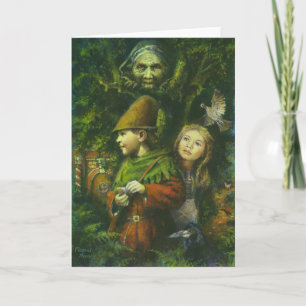Hansel and Gretel Hälsning Card Kort