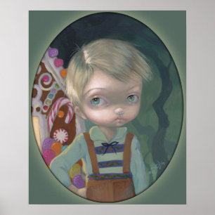 Hansel ART PRINT stort öga lowbrow Gretel candy Poster