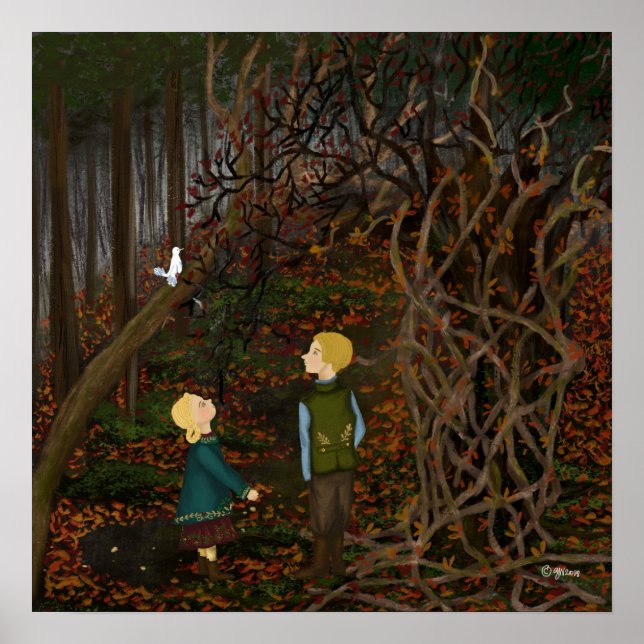 Hansel & Gretel i skogen Poster (Framsidan)