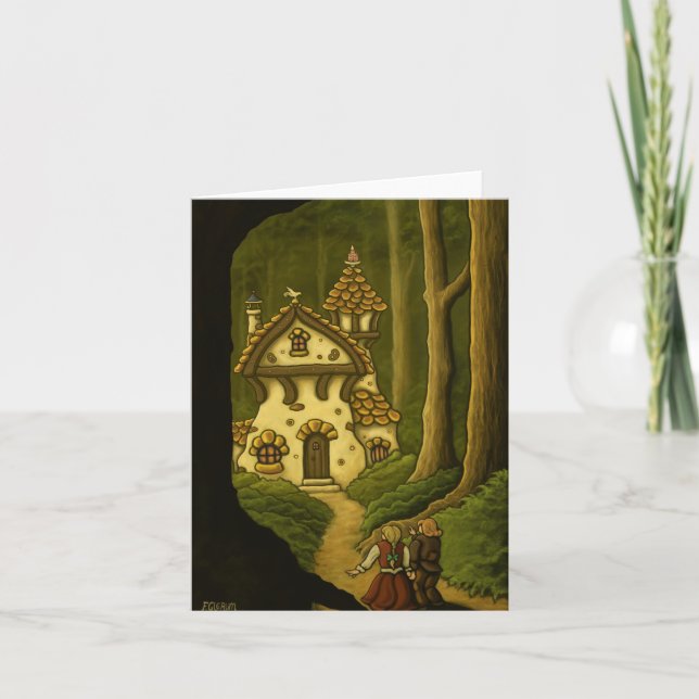 Hansel & Gretel saganotecard Kort (Framsida)