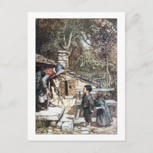 Hansel & Grethel möter Witch Vykort