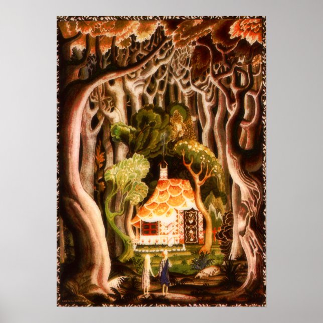 Hansel och Gretel av Kay Nielsen Print Poster (Framsidan)