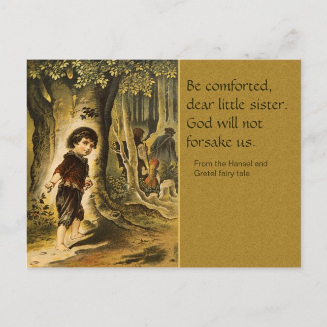 Hansel och Gretel CC0207 Fairy Tale Postcard Vykort (Framsida)