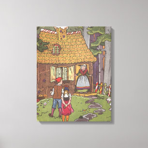 Hansel och Gretel, Gammalt sagospel av Hauman Canvastryck