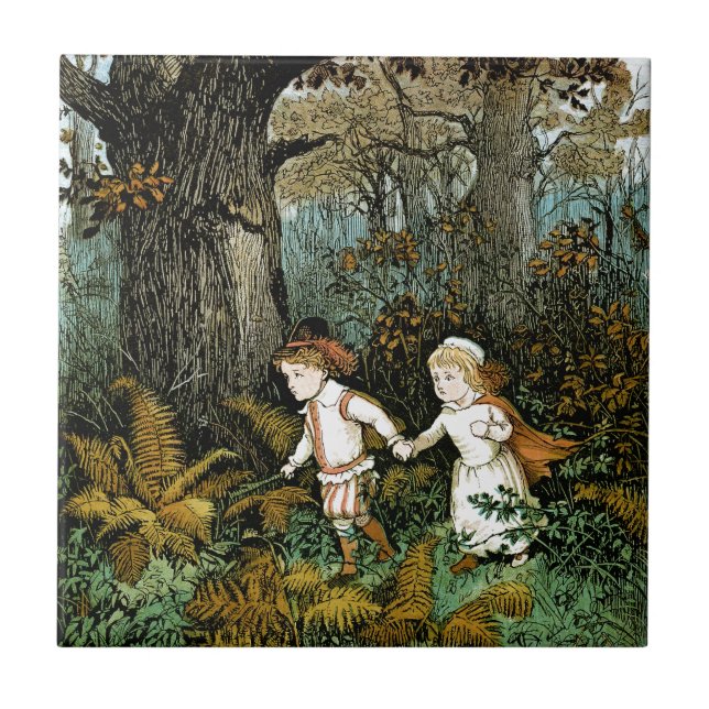 Hansel och Gretel illustration Kakelplatta (Framsidan)