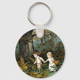 Hansel och Gretel Illustration Nyckelring