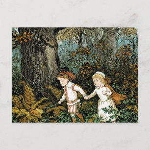 Hansel och Gretel Illustration Vykort