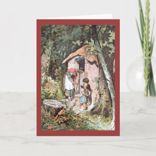 Hansel och Gretel med den onda häxan Kort