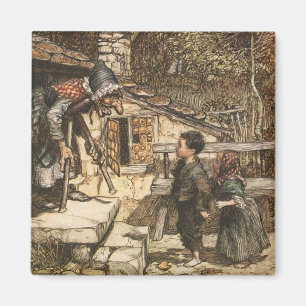 Hansel och Gretel Möte Witch Magnet