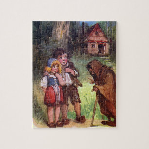 Hansel och Gretel möter häxan Pussel