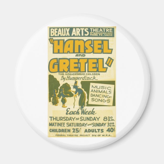 Hansel och Gretel - Opera av Engelbert Humperdinck Magnet (Framsidan)