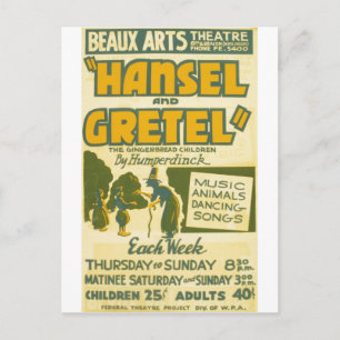 Hansel och Gretel - Opera av Engelbert Humperdinck Vykort