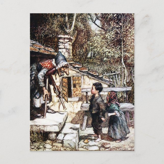 Hansel och Gretel Postcard Vykort (Framsida)