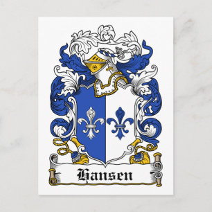 Hansen familjevapen vykort