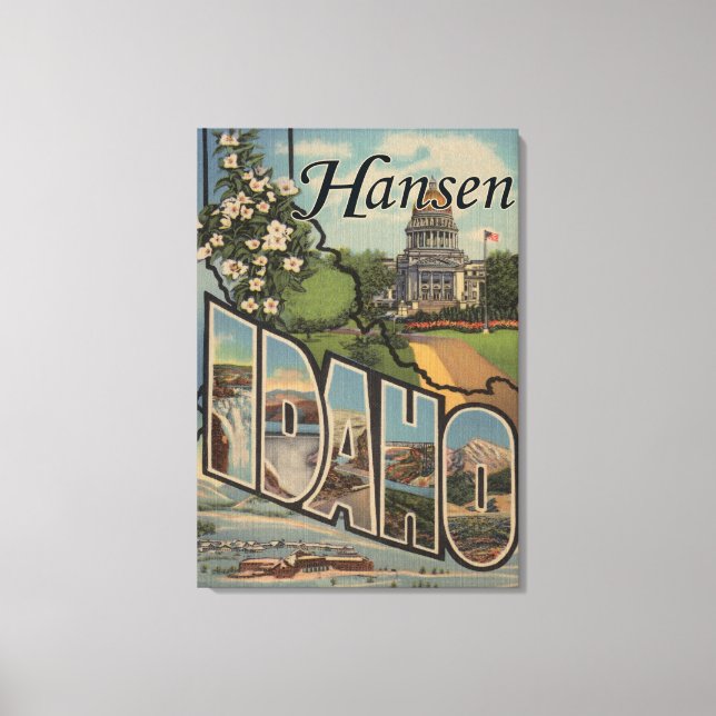 Hansen, IdahoLarge Brev ScenesHansen, ID Canvastryck (Framsida)