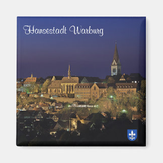 Hansestadt Warburg bei Nacht Magnet