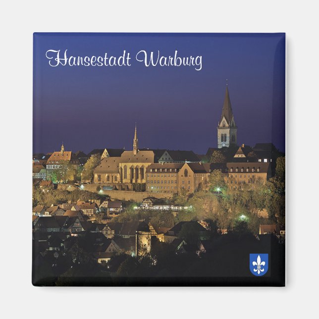 Hansestadt Warburg bei Nacht Magnet (Framsidan)