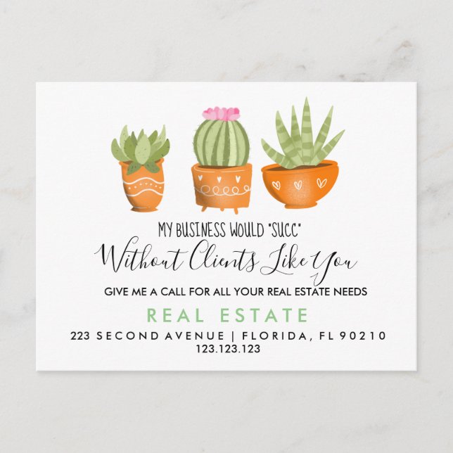 Hänskjutanden i samband med reella gods-växter meddelande vykort (Framsida)