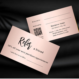 Hänskjutningskort för affärshänvisning för fyrstä rabattkort