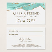 Hänskjutningskort för akvamarinagat